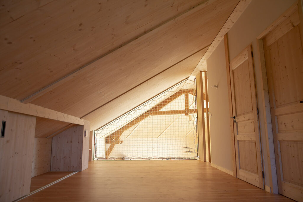 Maison individuelle avec ossature en bois, à Saint-Priest-La-Roche.