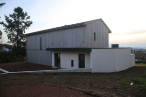 Maison individuelle avec ossature en bois, à Villemontais.