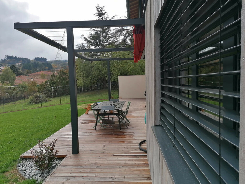 Maison individuelle avec ossature en bois, à Villemontais.